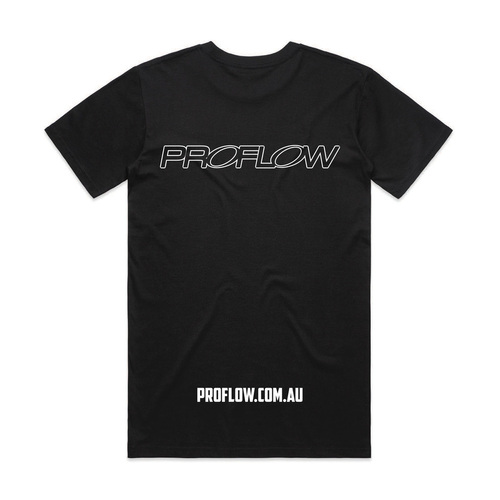 Proflow Logo T-Shirt, Cotton, Black, Men's