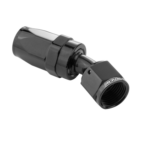 Proflow 30 Degree Hose End -06AN Hose to Female, Black