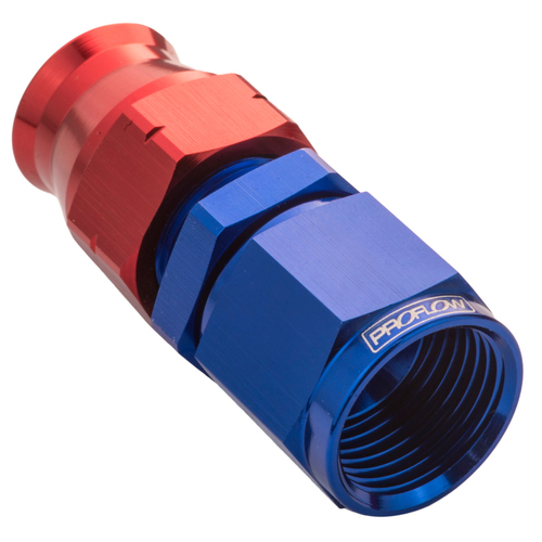 Proflow 5/16in. Tube To Female -06AN Hose End Aluminium Tube Adaptor, Blue/Red