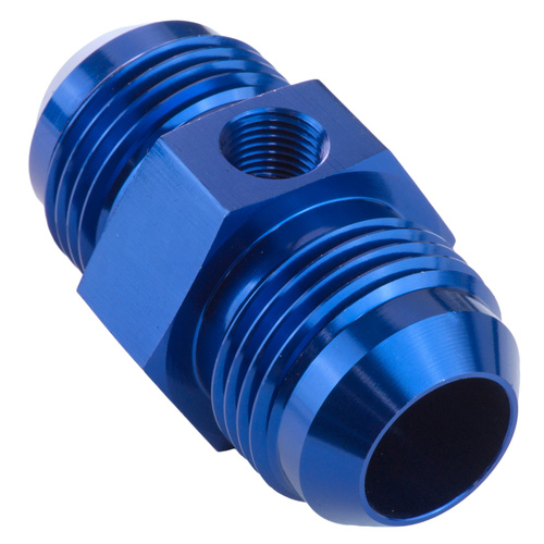 Proflow Straight Male Adaptor - Male Adaptor -03AN 1/8in. NPT Gauge Port Hose End, Blue