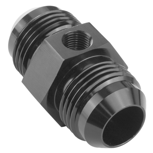 Proflow Straight Male Adaptor - Male Adaptor -03AN 1/8in. NPT Gauge Port Hose End, Black