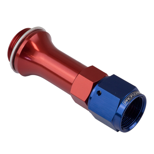 Proflow Carburettor Inlet Hose End Female -06AN To 7/8 x 20 For Holley 3in., Red/Blue