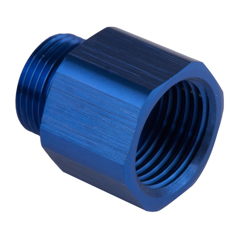 Proflow Carburettor Inlet Hose Fuel Adaptor, Holley, Quick Fuel, 5/8in. x 18 Inverted To 9/16 x 24, Blue