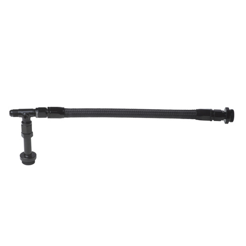 Proflow Fuel Line kit, Universal Demon 4150 -6 AN, Single Inlet, Swivel-Seal, Black Stainless Steel Hose, Black
