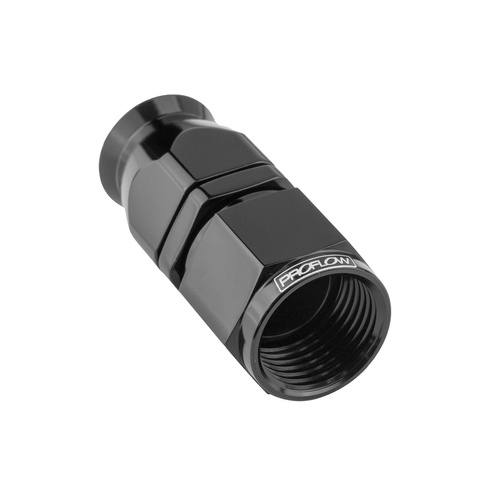 Proflow Aluminium Straight Hose End Hose End -08AN For PTFE, Black
