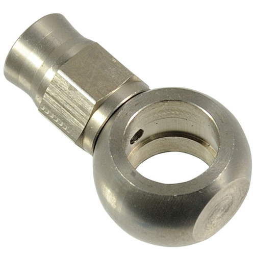Proflow Stainless Steel Banjo Hose End 10mm Short Straight For -03AN PTFE Hose
