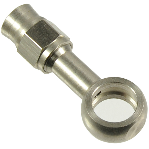 Proflow Stainless Steel Banjo Hose End 10mm Long Straight For -03AN PTFE Hose