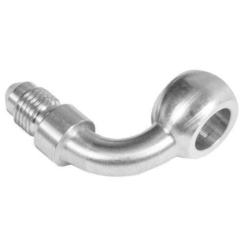Proflow Stainless Steel 90 Degree Banjo Brake Hose End 12mm To -03AN Male
