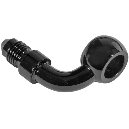Proflow Black 12mm Banjo Brake Hose End 90 Degree To -03AN