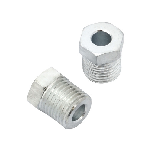 Proflow Brake Hard Line Tube Nut 1/2in. x 20 Steel, for 1/4 pipe, Qty 2