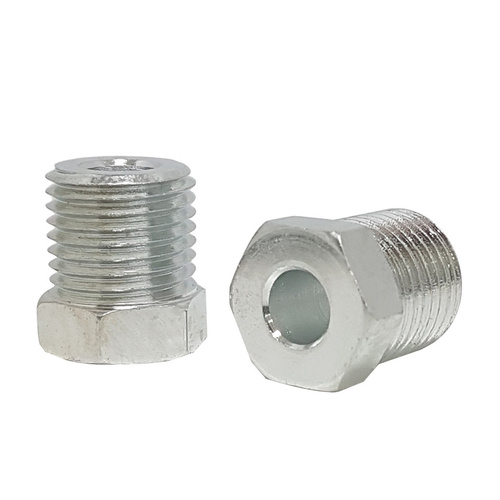 Proflow Brake Hard Line Tube Nut 1/2in. x 20 Steel, for 3/16 pipe, Qty 2