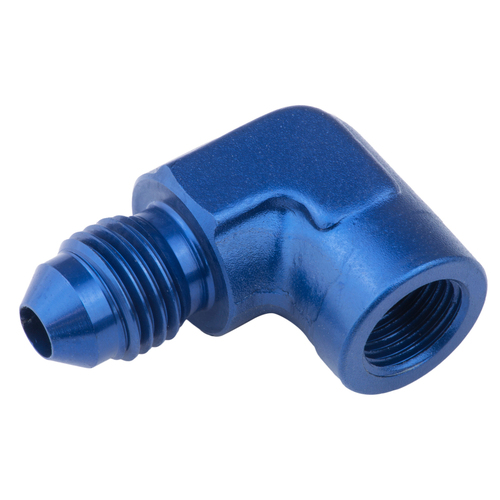 Proflow Female 90 Degree Adaptor 1/8in. NPT To Male -04AN, Blue