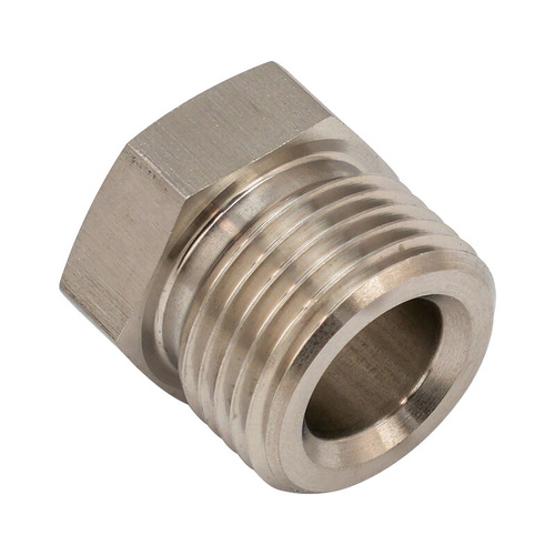 Proflow Stainless Steel Hard Line Tube Nut, 11/16"-18 to 3/8" Pipe, Each