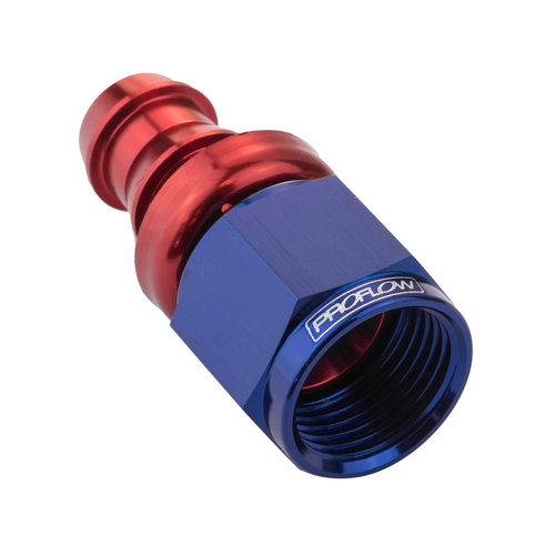 Proflow Straight Push Lock Hose End Barb 3/8'' To Female -06AN