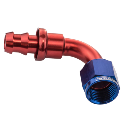 Proflow 90 Degree Push Lock Hose End Barb 5/16'' To Female -05AN