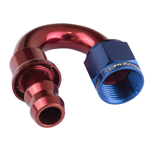 Proflow 180 Degree Push Lock Hose End Barb 1/4'' To Female -04AN