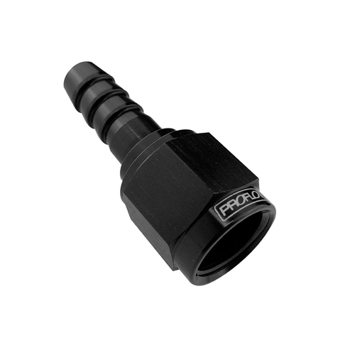 Proflow 3/8in. Straight Barb Male Fitting To 04AN Female, Black