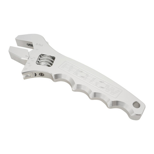 Proflow Billet Aluminium Adjustable AN Grip Wrench Spanner, Silver