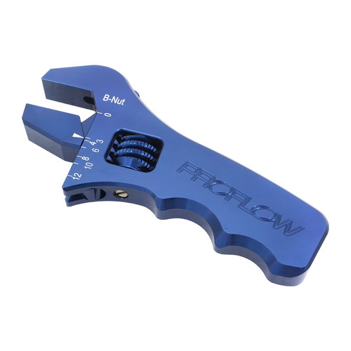 Proflow Billet Compact Adjustable AN Grip Wrench Spanner, Blue