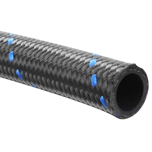 Proflow Hose, Black Nylon Braided 04AN, 1/4in, 3 Metre Length