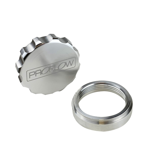 Proflow Weld On Female Bung & Male Cap Assembly Aluminium 1.5in., Natural