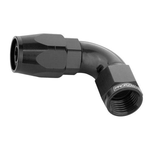 Proflow Fitting Hose End 90 Degree Full Flow -04AN, Black