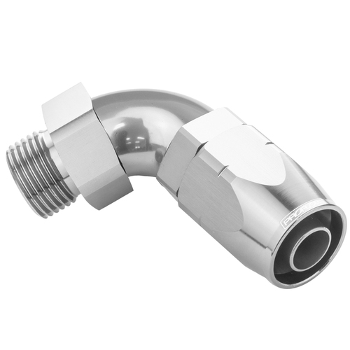 Proflow 90 Degree Fitting Hose End -06AN Orb Male To -06AN, Polished