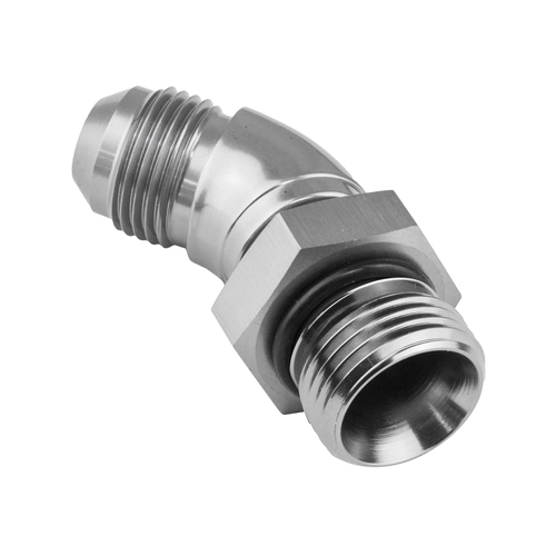 Proflow 45 Degree Male Fitting Orb Hose End To -04AN, Polished