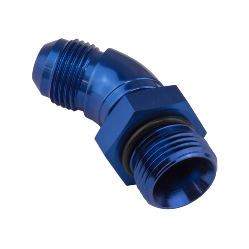 Proflow 45 Degree Male Fitting Orb Hose End To -10AN, Blue