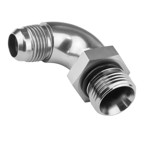 Proflow 90 Degree Male Fitting Orb Hose End To -12AN, Polished