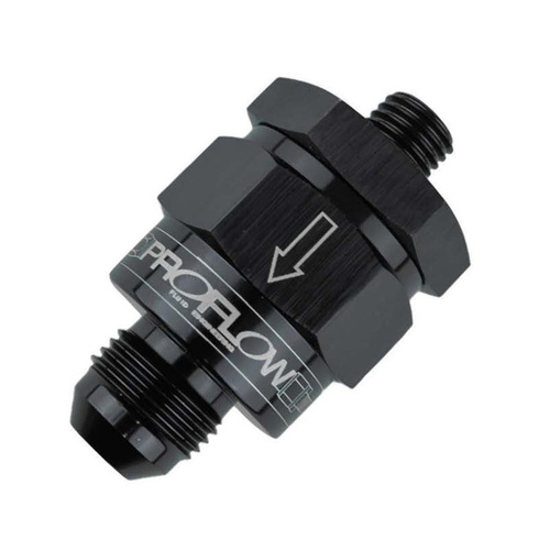 Proflow EFI Fuel Check Valve M12 x 1.25 To -08AN, Black