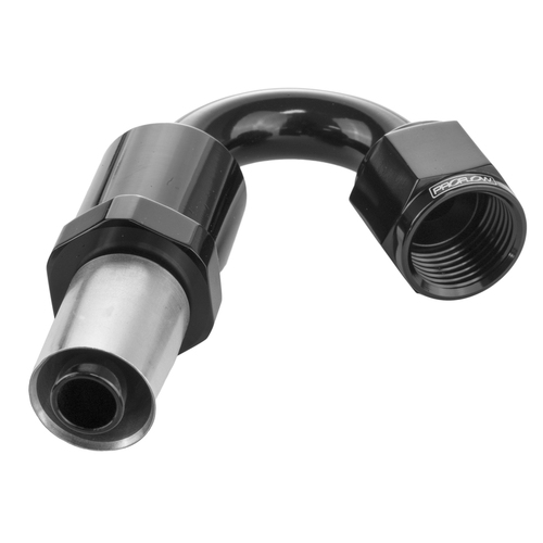 Proflow Crimp Hose End 150 Degree -06AN, Black