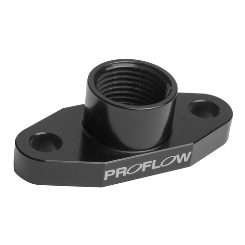 Proflow Adapter, Turbo Oil Drain, 52mm T3/T4 Aluminium Adaptor -10AN Female Black