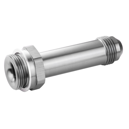 Proflow Fitting Inlet Fuel Adaptor Male Holley Fuel Bowl 7/8 x 20 To -08AN Male 3in., Silver