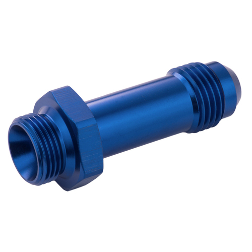 Proflow Fitting Inlet Fuel Adaptor Male Feed Demon 9/16 x 24 2in. -06AN, Blue