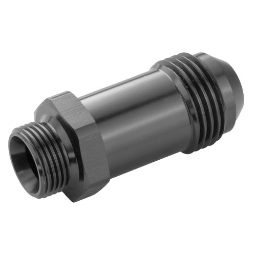 Proflow Fitting Inlet Fuel Adaptor Male Feed Demon 9/16 x 24 2in. -08AN, Black