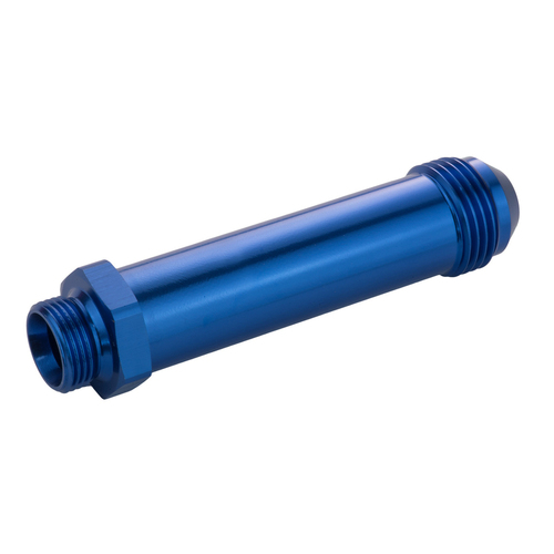 Proflow Fitting Inlet Fuel Adaptor Male Feed Demon 9/16 x 24 To -08AN Male 2in., Blue