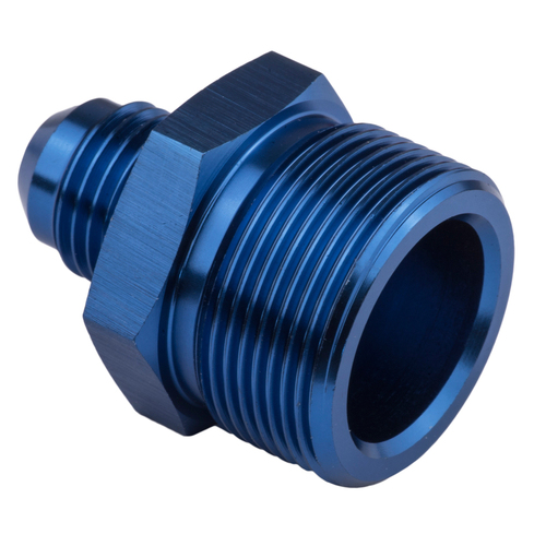 Proflow Fitting, Inlet Fuel Straight Adaptor Quadrajet Male -06AN To 1in. x 20, Blue