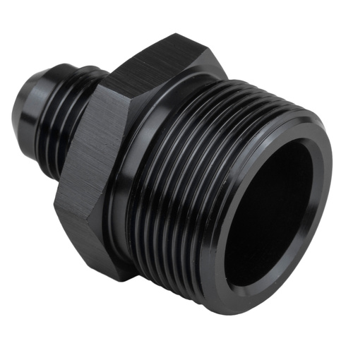 Proflow Fitting, Inlet Fuel Straight Adaptor Quadrajet Male -06AN To 1in. x 20, Black