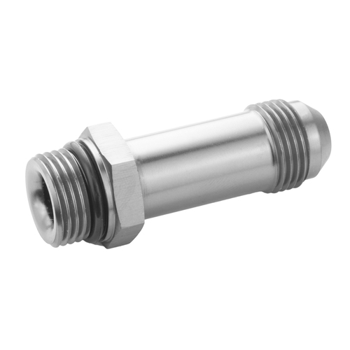 Proflow Quick Release Fuel Fitting Holley Inlet Feed -08AN Male To -08AN Male 2in., Silver