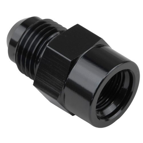 Proflow Fitting, Adaptor Metric M18 x 1.5 Female To Male -08AN, Black