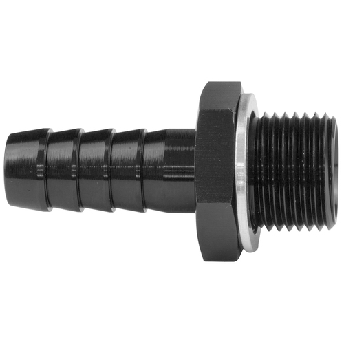 Proflow Fitting Adaptor Male 12mm x 1.50mm To 8mm Barb, Black