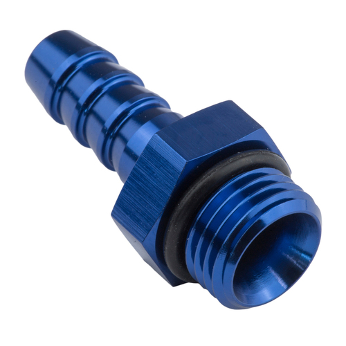 Proflow Fitting adaptor AN 4 Male Hose End To 5/16in. Barb, Blue