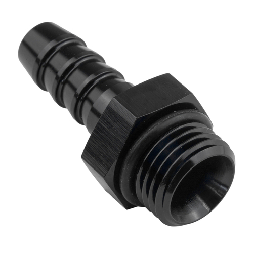 Proflow Fitting adaptor AN 4 Male Hose End To 5/16in. Barb, Black