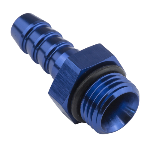 Proflow Fitting adaptor AN 10 Male Hose End To 5/8in. Barb, Blue