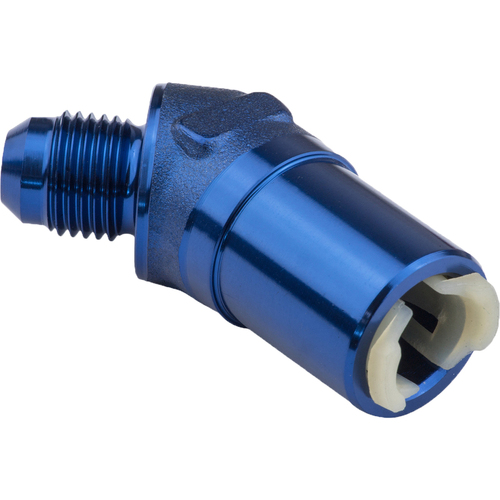 Proflow 3/8in. Female Fitting Quick Connect 45 Degree To -06AN Male, Blue