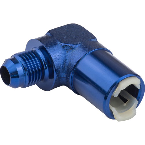 Proflow 5/16in. Female Fitting Quick Connect 90 Degree To -06AN Male, Blue