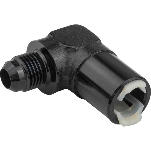 Proflow 5/16in. Female Fitting Quick Connect 90 Degree To -06AN Male, Black