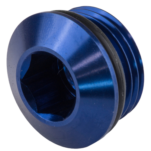 Proflow AN Port Plug, Low Profile Allen Key M12 x 1.50, Blue