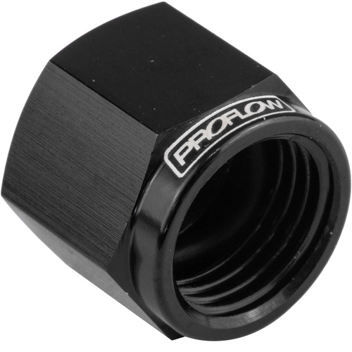 Proflow Fitting Aluminium AN Flare Cap -06AN, Black